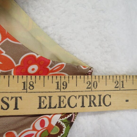 Liz Claiborne Dress Womens 14 Multicolor Floral Paisley Short Sleeve Lined Retro - Picture 8 of 10